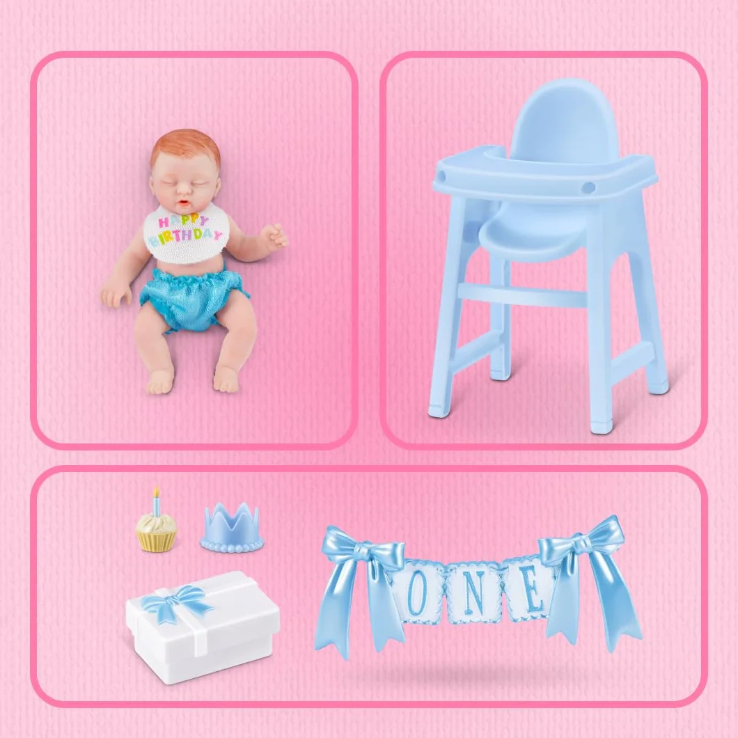 ZURU My Mini Birthday Series 1 Muñeca Coleccionable en Cápsula Misteriosa con Accesorios y Set de Juego