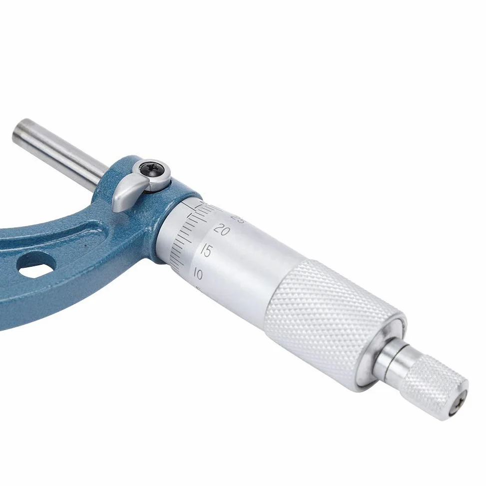 Juego de micrómetros Herramienta de medición de diámetro exterior de alta precisión para ingeniería de precisión y mecanizado de acero para rodamientos 4 piezas 0 100 mm con caja