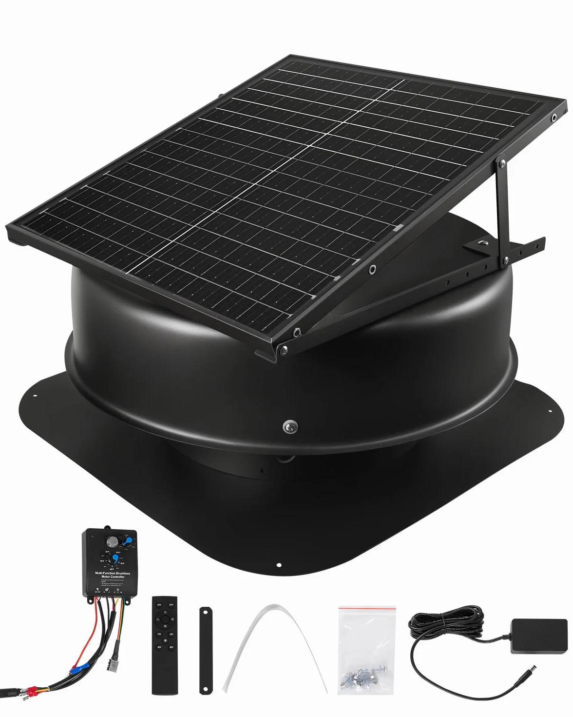 VEVOR Ventilador de Techo para Ático de 50 W con Termostato, Control Remoto, Flujo de Aire de 3000 CFM, Sensor de Humo Incorporado con Parada Automática para Enfriamiento y Deshumidificación