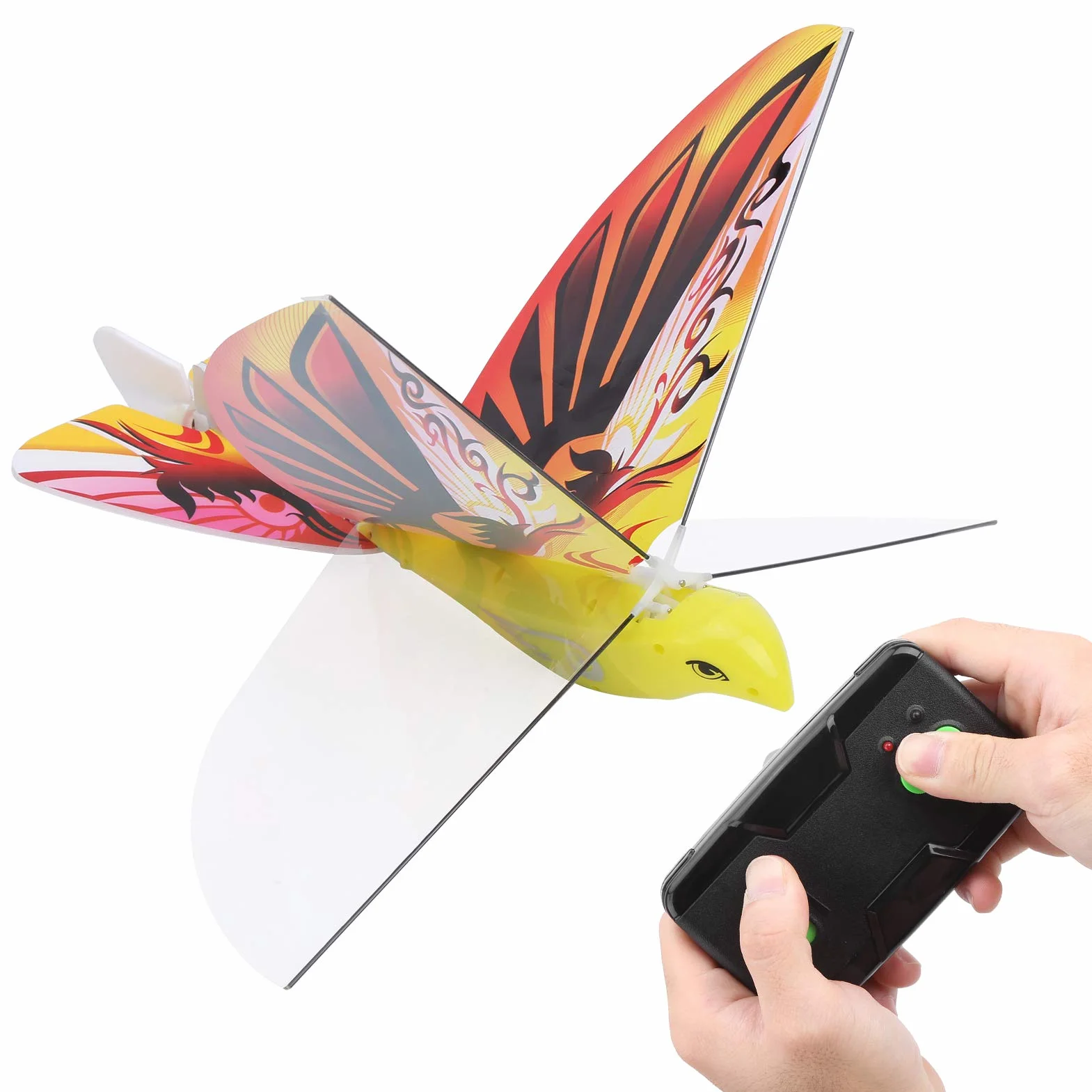 POENVFPO Pájaro Volador RC 2.4 GHz con Luces LED, Material EPP