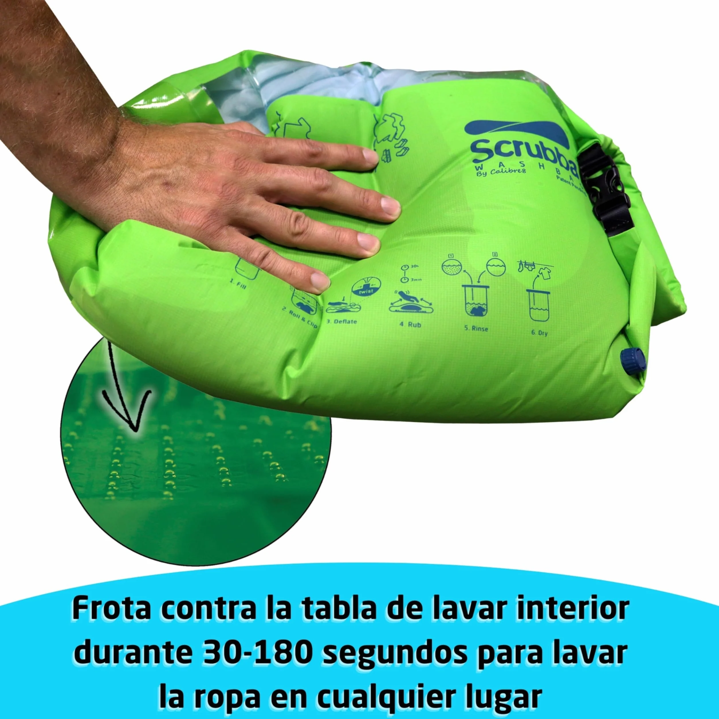 Scrubba 2.0 Sistema de Lavado Portátil Impermeable para Viajes Camping Senderismo