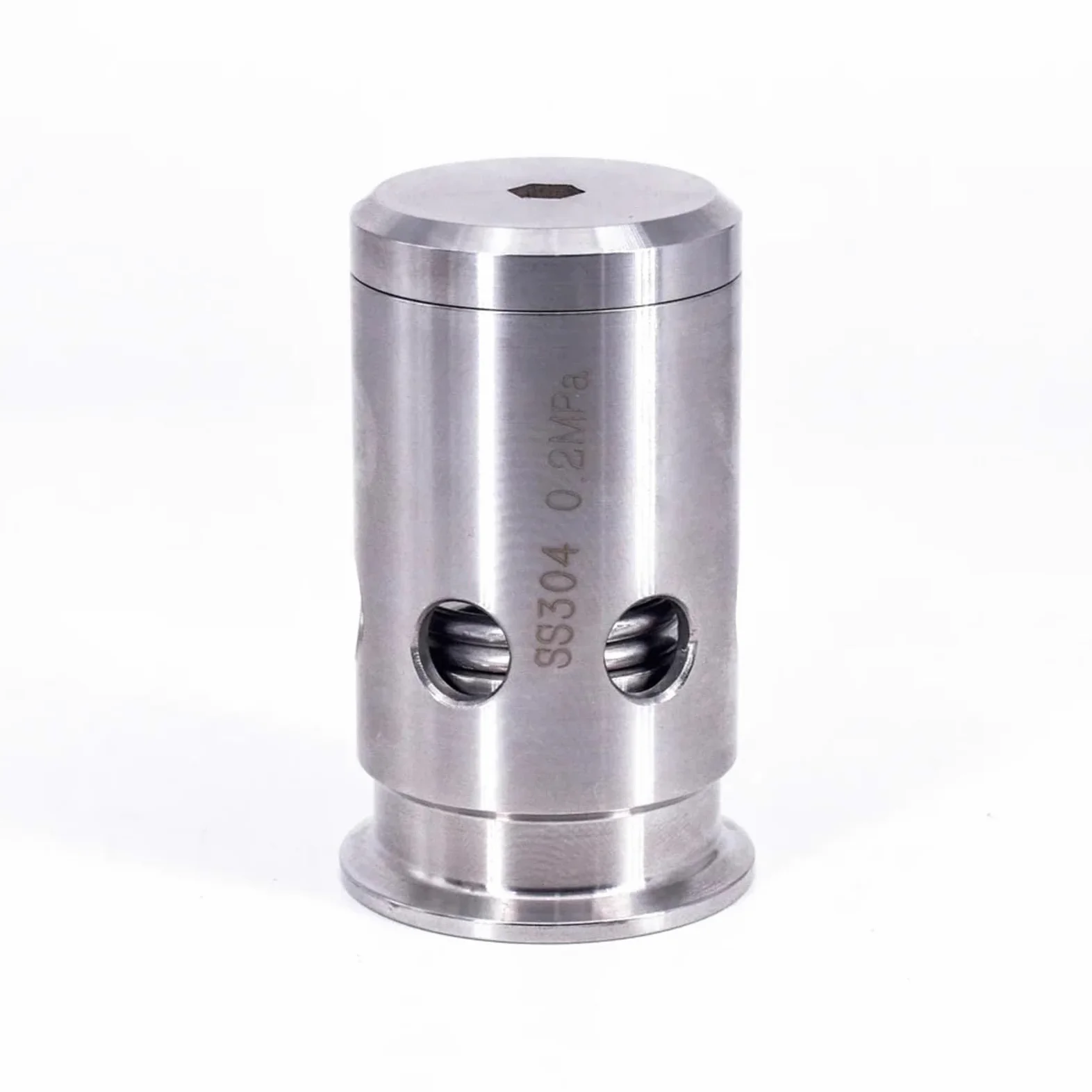 Válvula de seguridad de alivio de presión de 1,5" y 2" con abrazadera triple ajustable de 1, 2 y 3 bares, sanitaria, SUS304, for elaboración de cerveza