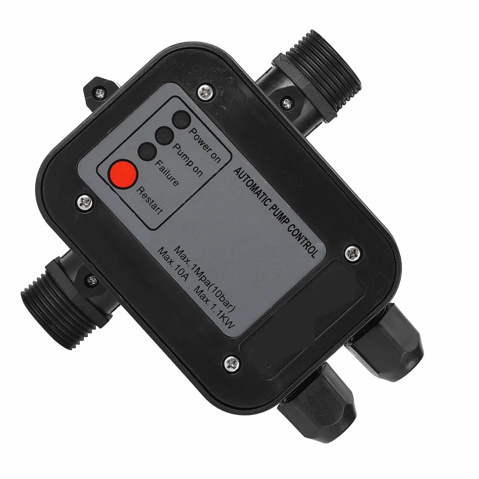 Interruptor De Presión Autocebante Negro Controlador Automático Bomba Electrónico Respuesta RáPida