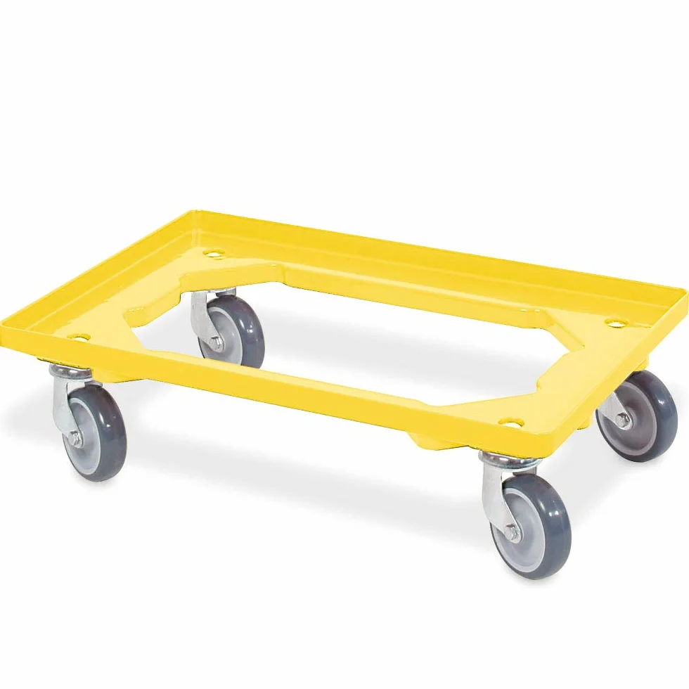 Juego de 5 rodillos para recipientes de 600 x 400 mm, 1 rodillo en azul, amarillo, verde, naranja y blanco