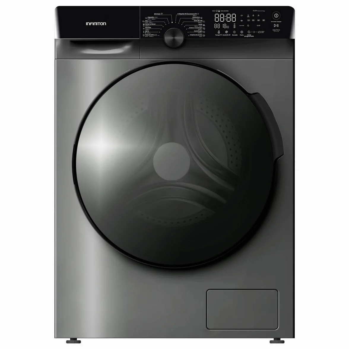 Lavaseca Carga Frontal INFINITON WSD-K0A7D5DK 10 kg Lavado 7 kg Secado 1500 RPM Dark Inox