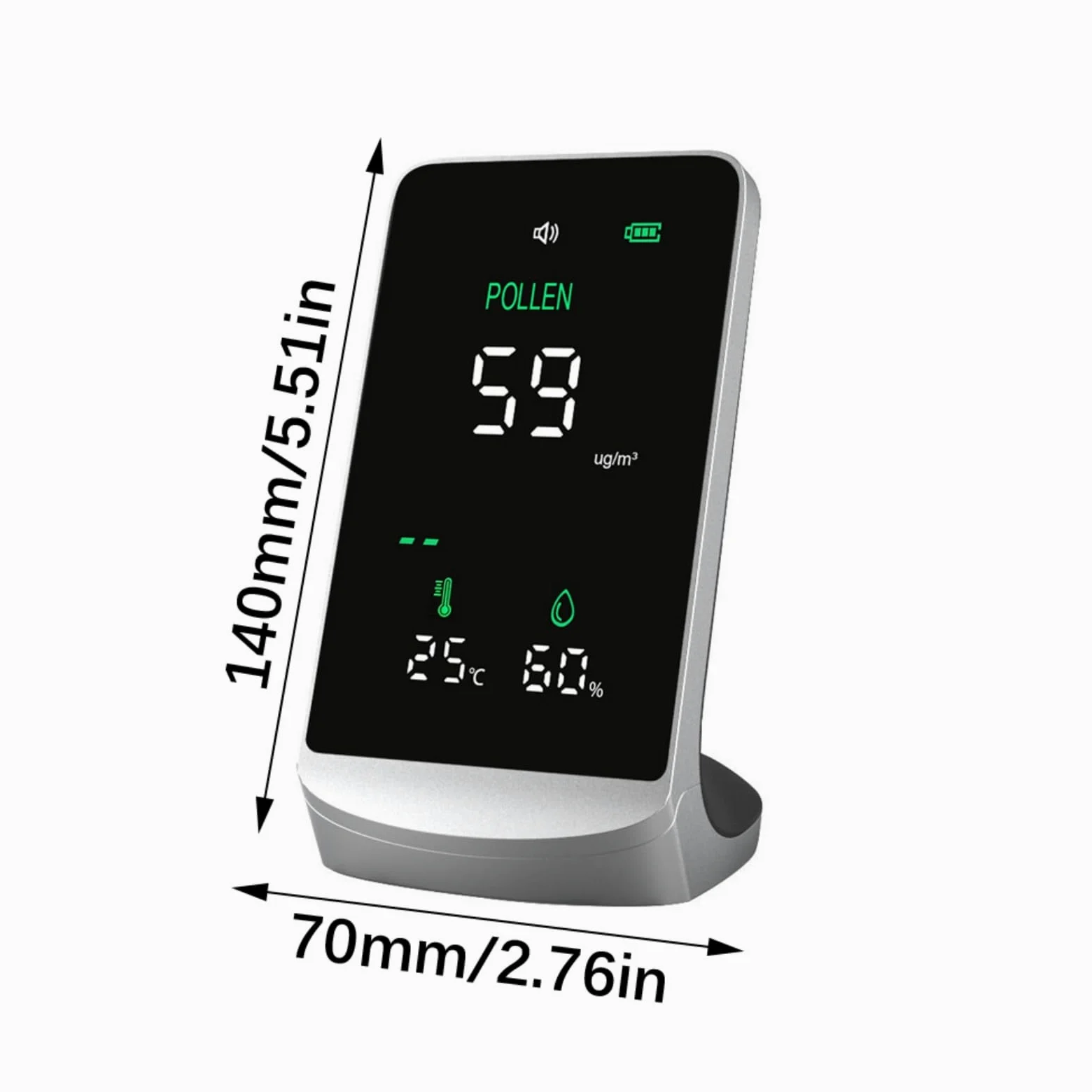 Analizadores multifunción de calidad del aire que detectan polen, polvo, humedad y temperatura para monitoreo ambiental Medidor de temperatura y humedad Detector de aire para hogar