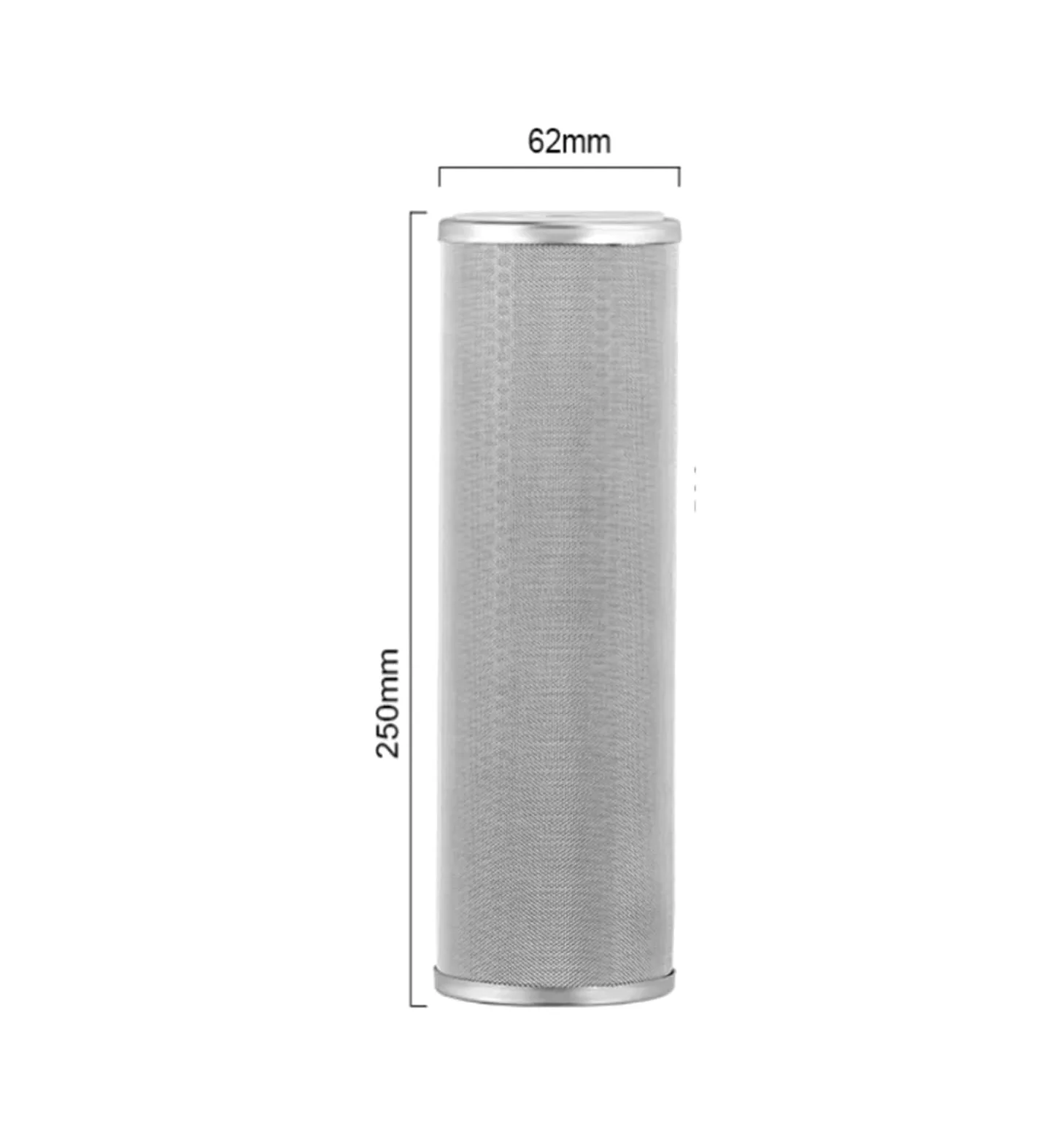 Piezas de repuesto de elemento de filtro de agua lavable, vela de filtro purificador de agua resistente a altas temperaturas, acero inoxidable de 5/10/20"(20inch-10microns)