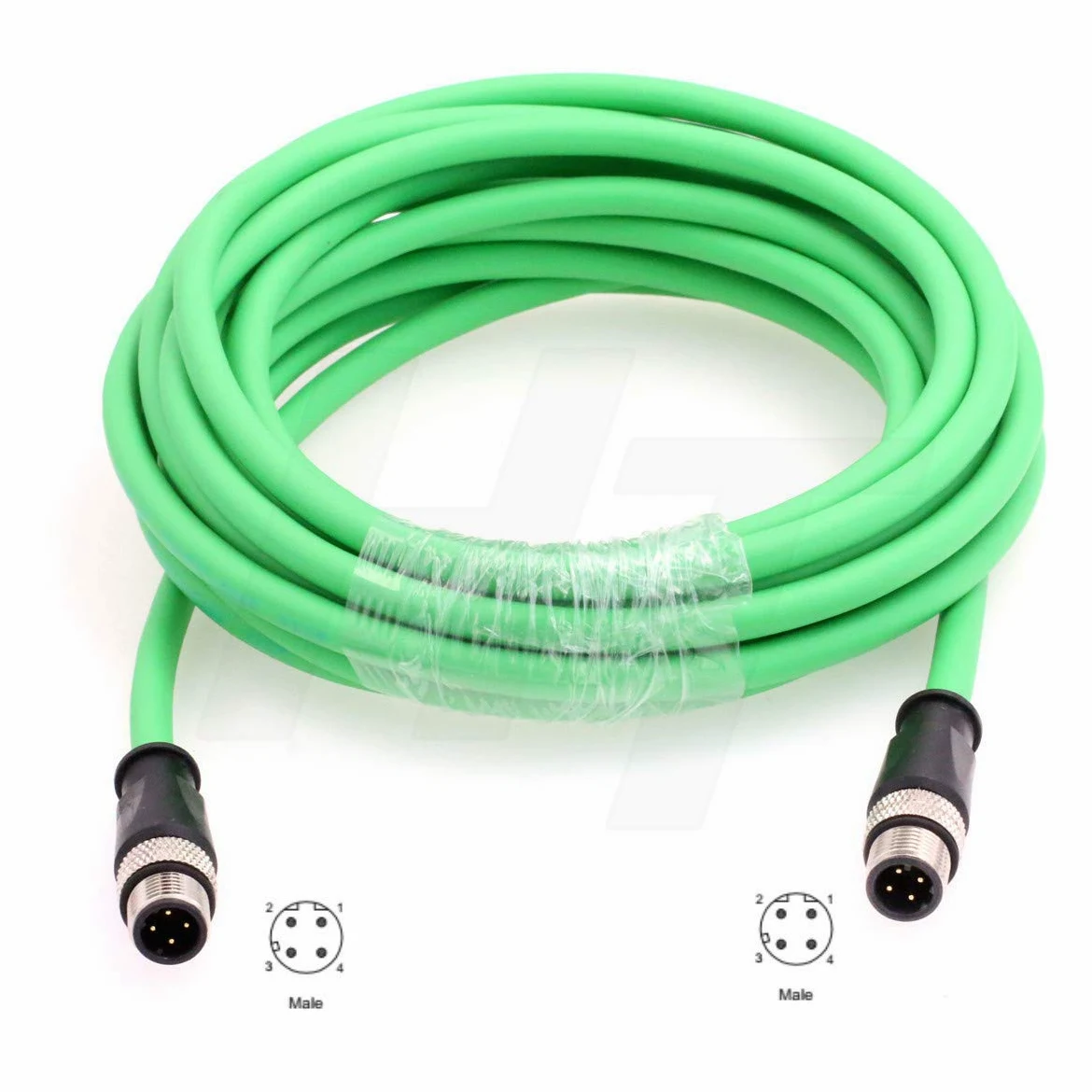 HangTon Cámara Ethernet red M12 4 pines D-coded macho a M12 4 pines código D cable macho para de aplicación industrial flexible blindada 5m