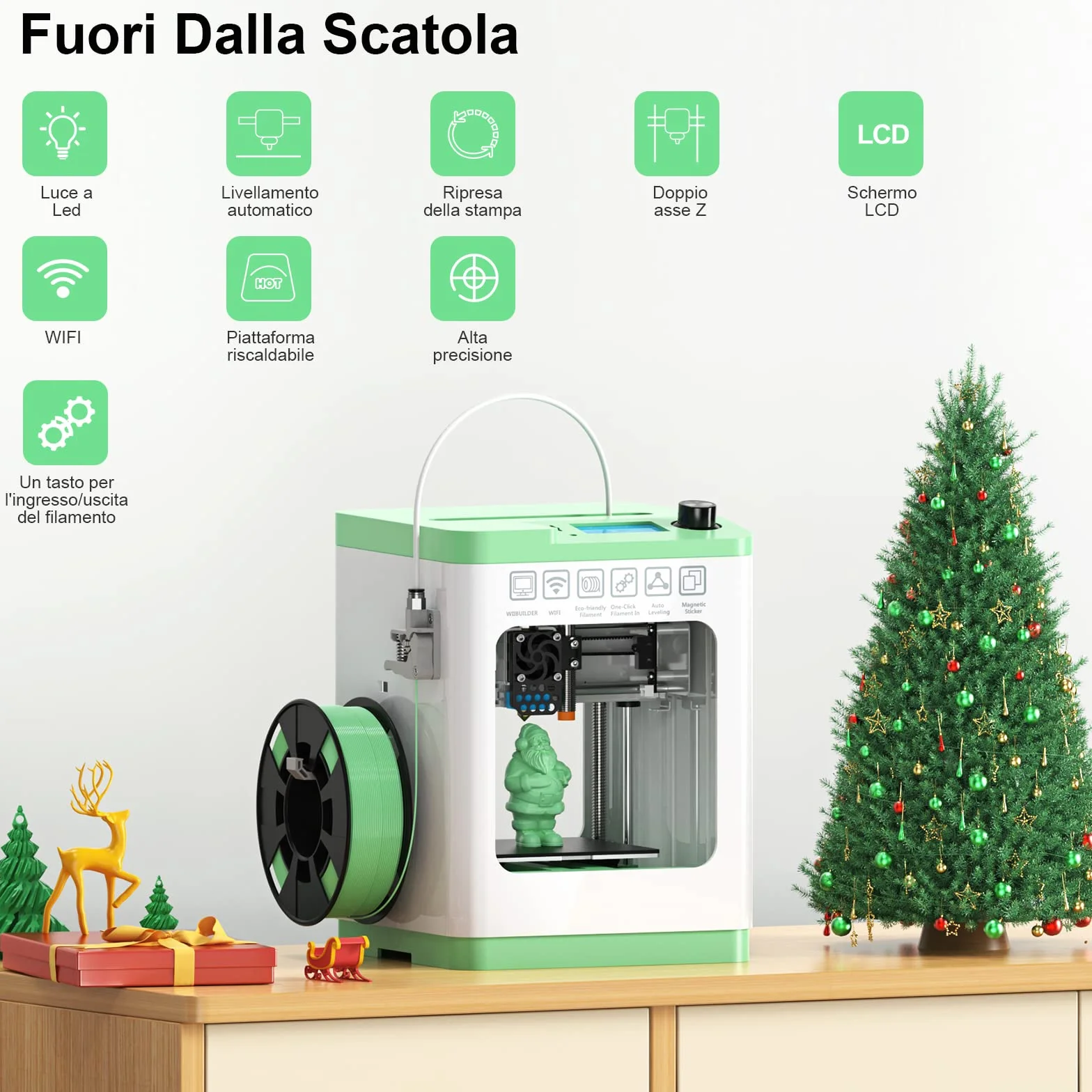 ENTINA Impresora 3D Tina2S con Impresión WiFi, Mini Impresora 3D Completamente Ensamblada para Principiantes, Placa Base Ultra Silenciosa Mejorada, Tamaño de Impresión 100 x 105 x 100mm