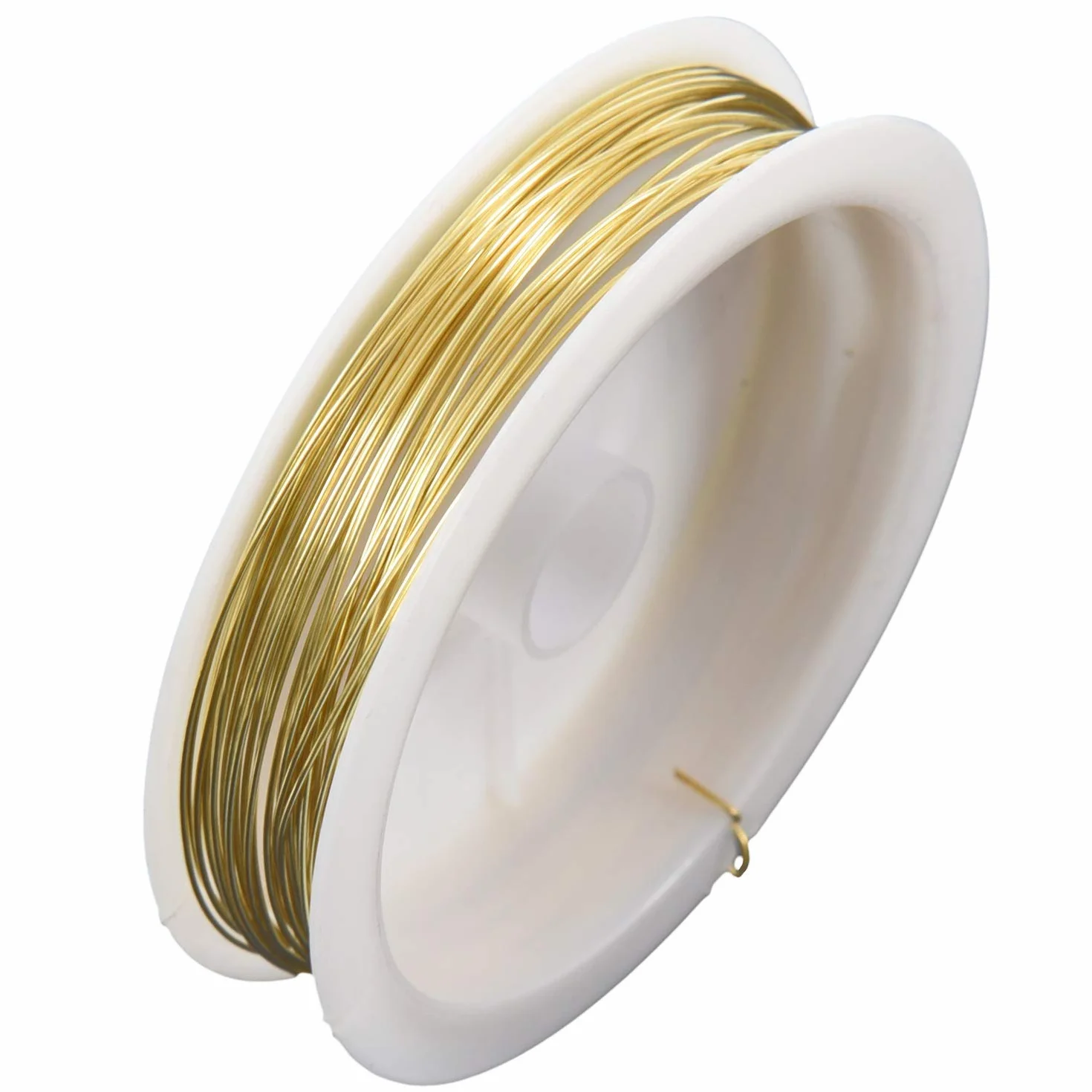 Alambre de latón de color dorado, 9 m x 0,5 mm, Latón