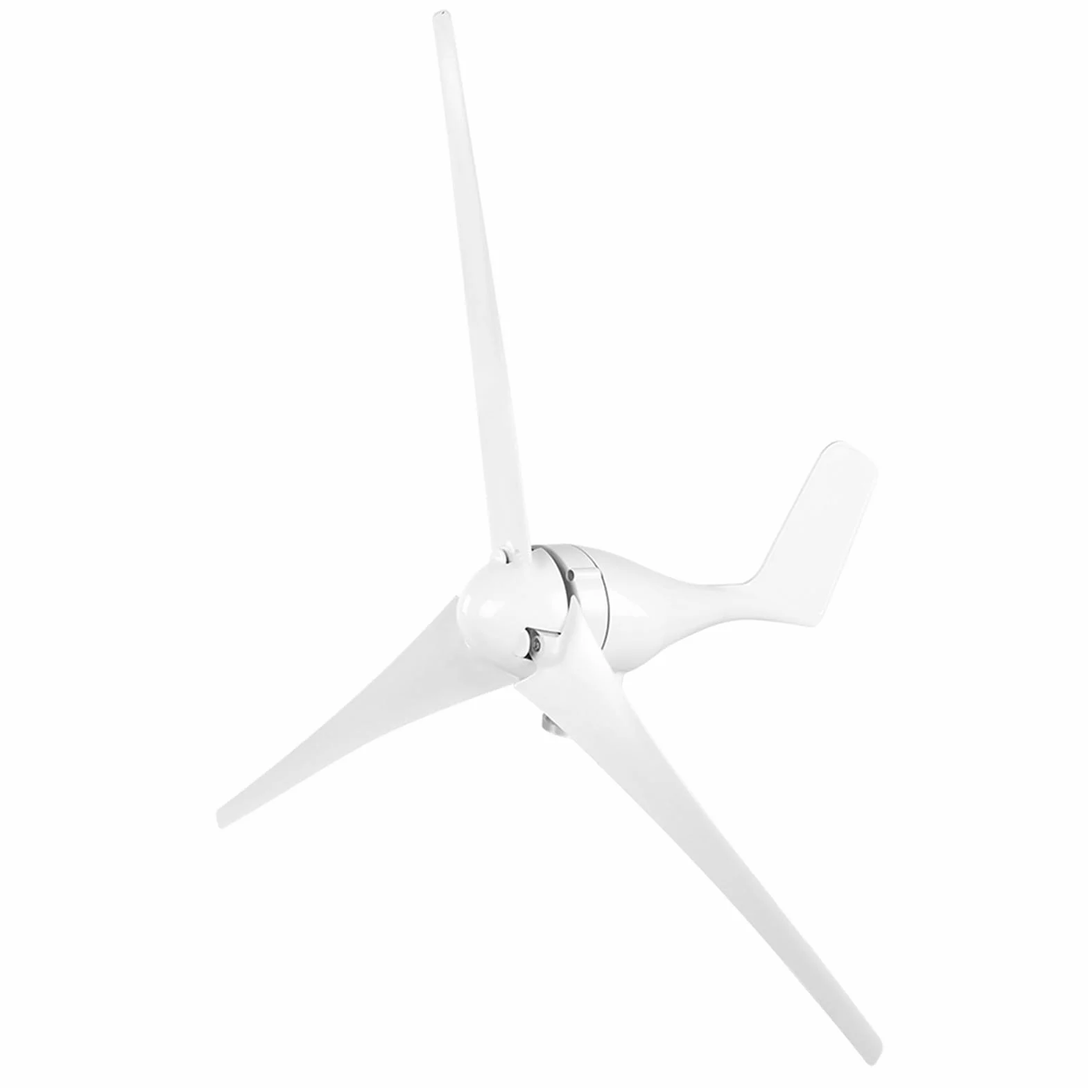 Generador de Turbina de Viento 1200W, Kit de Generador de Molino de Viento con 3 Palas Y controlador de Viento Para Carga Marina (White 12V)