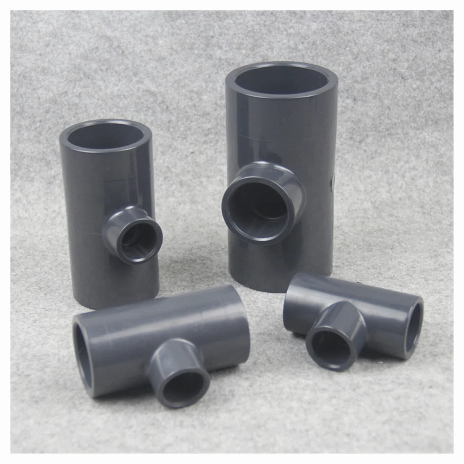 HMTE Accesorios de tubería de Agua de plástico UPVC en T de Diferentes diámetros 1 Pieza (Color : 1 Pcs, Thread Specification : ID 50 X ID40mm) (1 Pcs ID 50 X ID32mm)