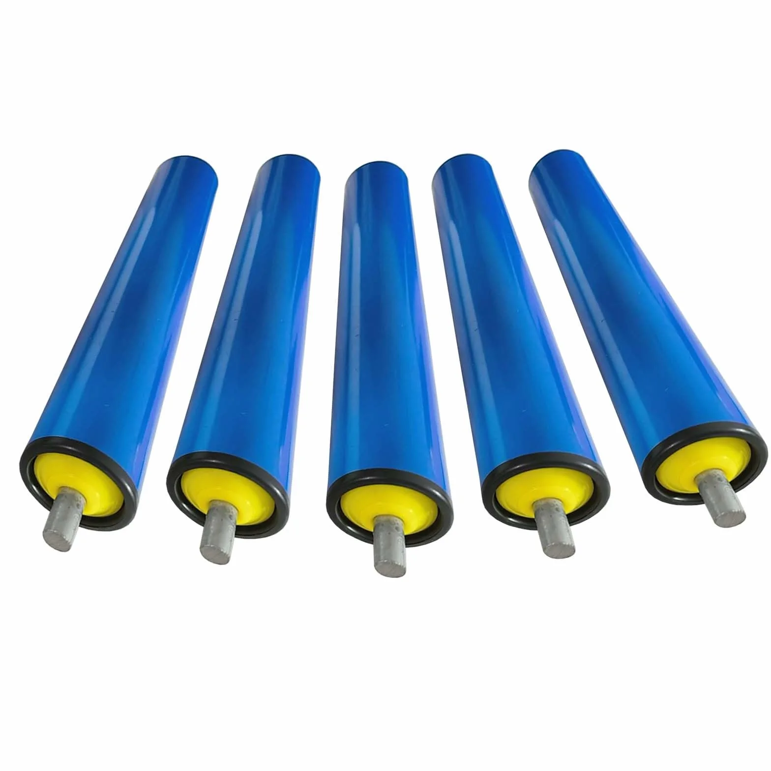 Rodillo Transportador Juego De 5 Rodillos De Plástico Para Cinta Transportadora, Rodillos Industriales Sin Potencia, Rodillos De Repuesto Para Mesa De Alimentación, Color Azul(Dia 50mm(2"),L 900mm/35.