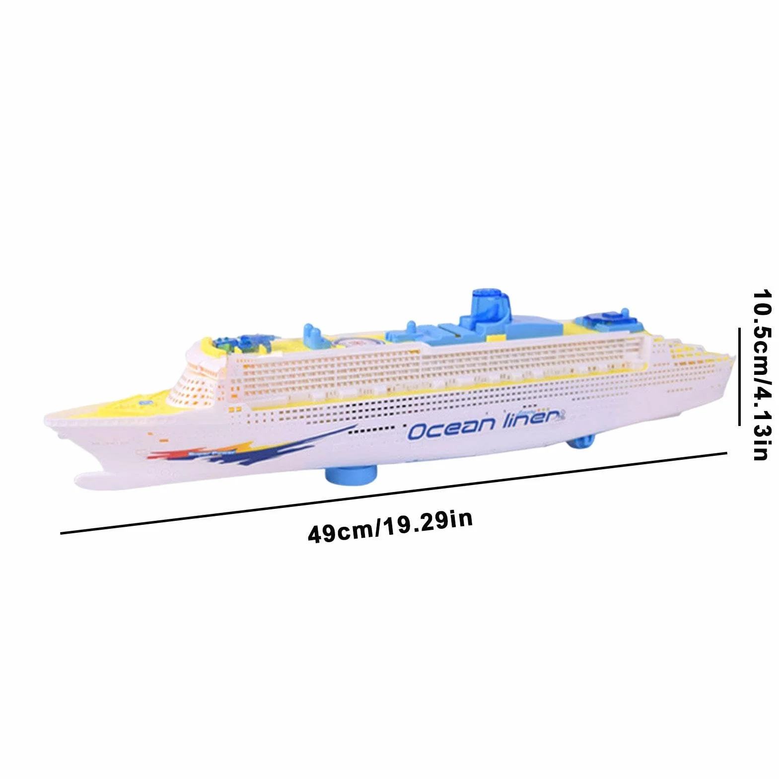 Juguete de Crucero Oceánico con Luz LED y Sonido, 49 x 6 x 10,5 cm