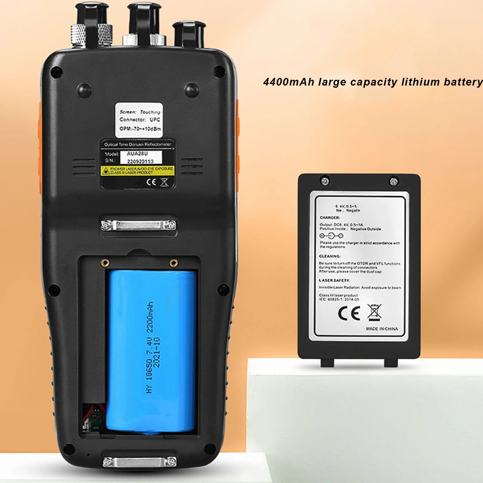 Probador de Fibra óptica OTDR, Reflectómetro de Dominio de Tiempo óptico 4 en 1 Localizador Visual de Fallas Kit de Herramientas de Fibra óptica OTDR FTTH con VFL OPM OTDR OLS
