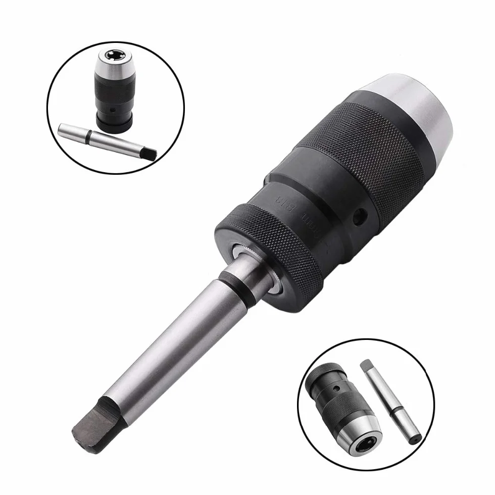Kedless - Portabrocas de torno sin llave de 5 a 20 mm sin llave para taladro de torno sin llave y mandril MK3 para torno CNC/fresado, prensa de taladro