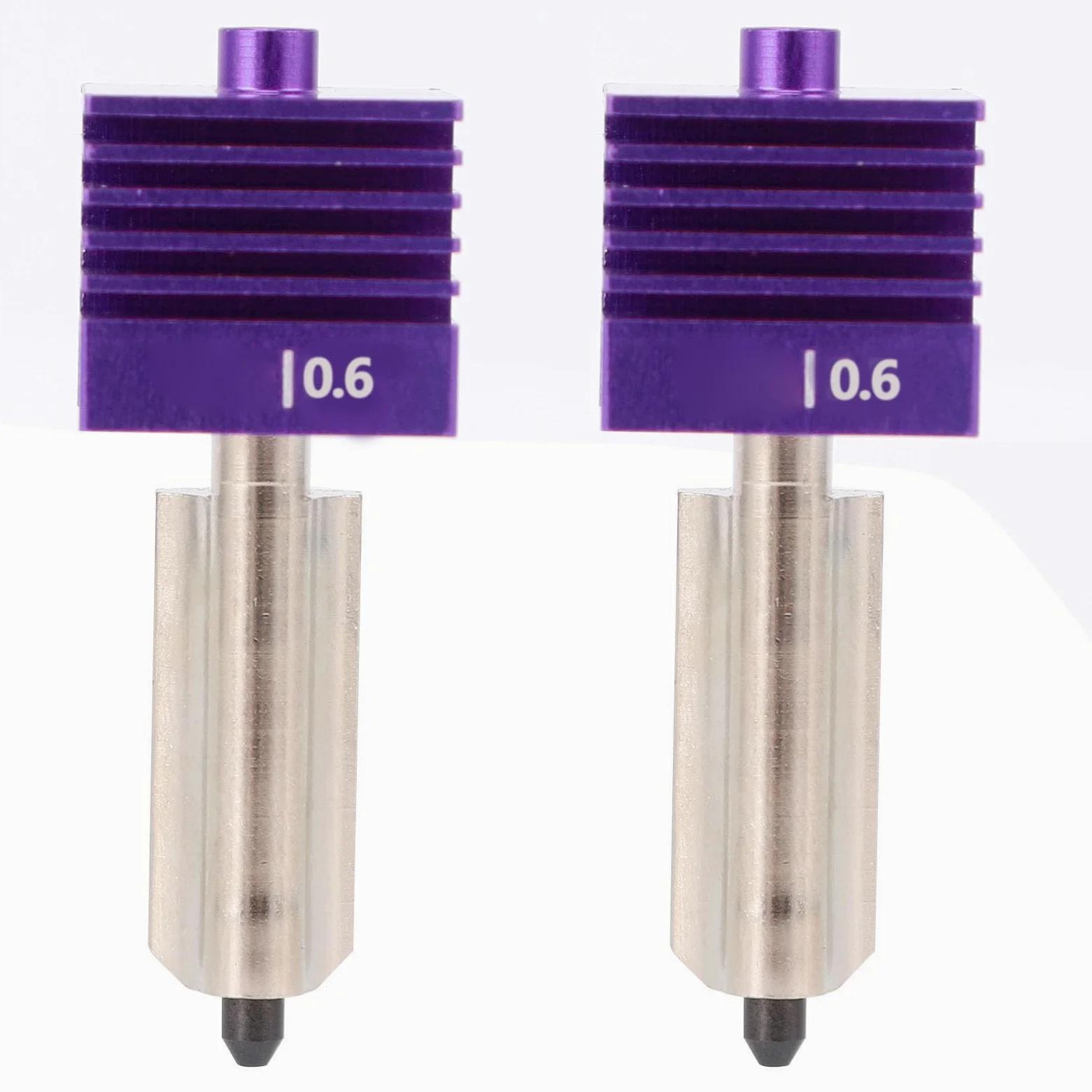 ViaGasaFamido Boquilla de Acero Endurecido Hotend de 0,6 Mm Apta para Accesorios de Impresora 3D Lab P2S H2 2 Unidades