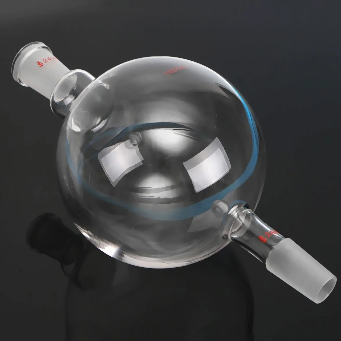 1000Ml 24/40 Cromatografía De Líquidos A Presión Depósito De Solvente De Vidrio Frasco De Bolas W/Ground Joint Laboratory