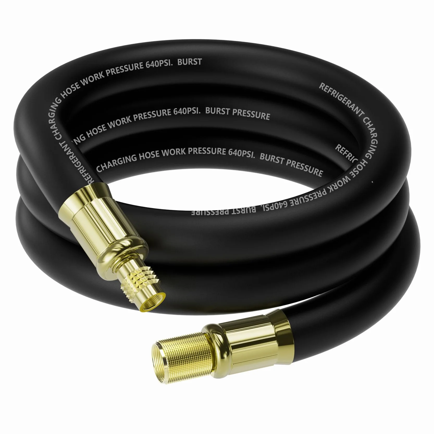 Manguera de vacío HVAC de 1/2 pulgada, accesorios de 3/8 a 1/4 pulgadas, mangueras de refrigerante de alto flujo, manguera de bomba de vacío de 20 micras más rápida, evacuación y recuperación HVAC más