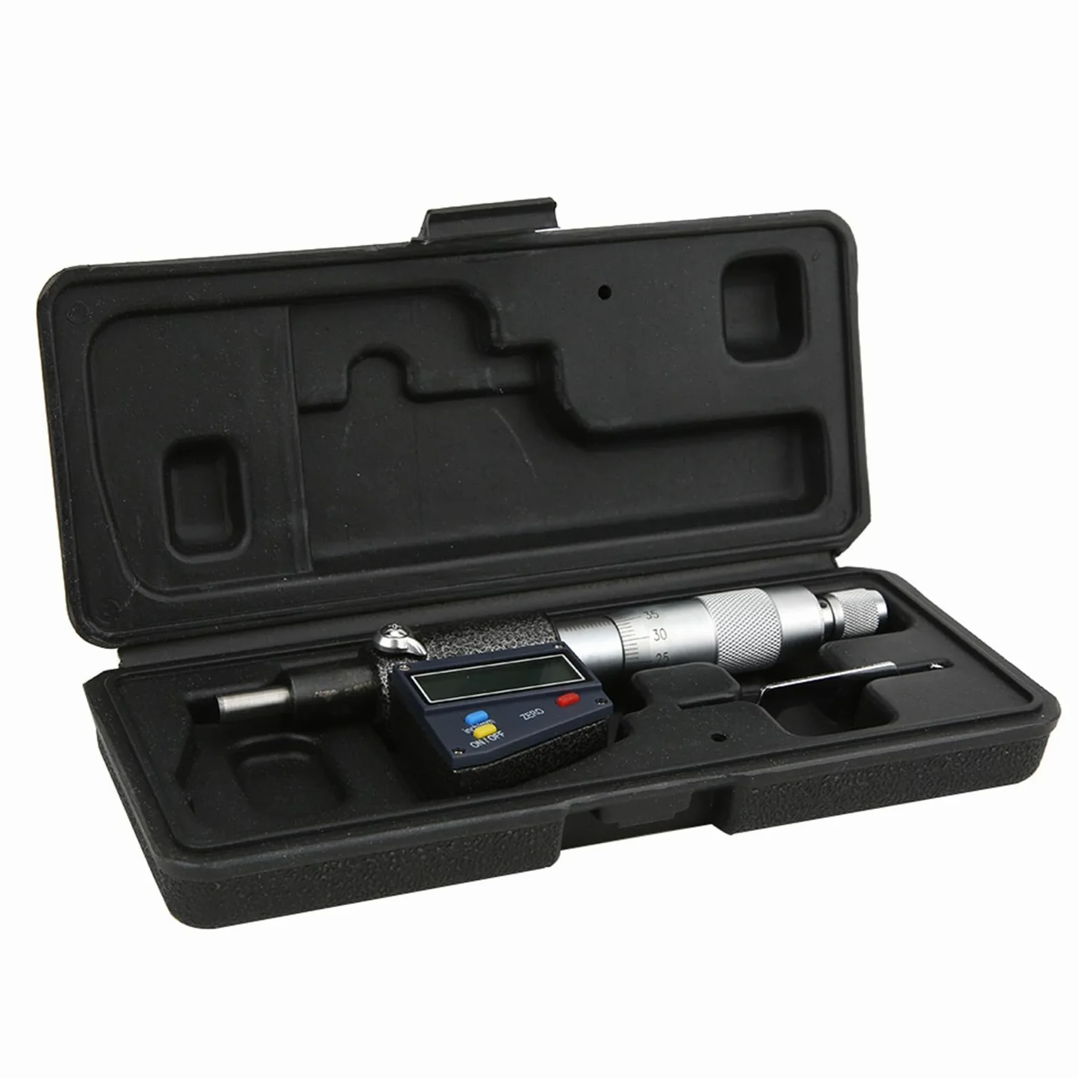 TOPINCN Herramienta de Carburo Cementado de Alta Precisión con Cabezal Micrométrico Digital para Medir 0-25 Mm (0-25 mm)