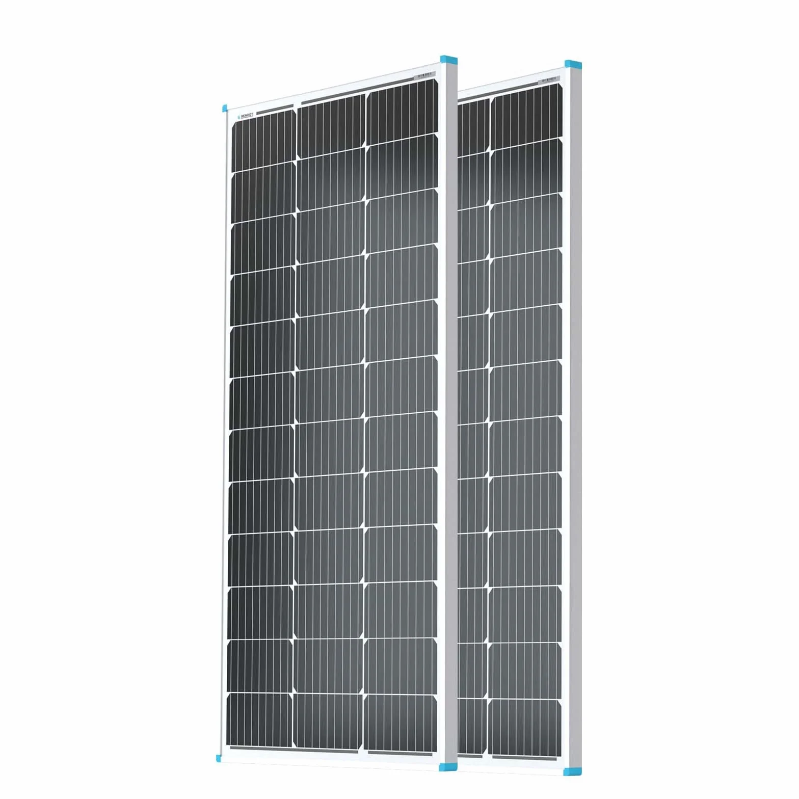 Renogy 2 X Placa Solar 100W 12V (200W), para Casa, para Furgoneta Coche Autocaravana Camping, Módulo Monocristalino para Cargar Batería