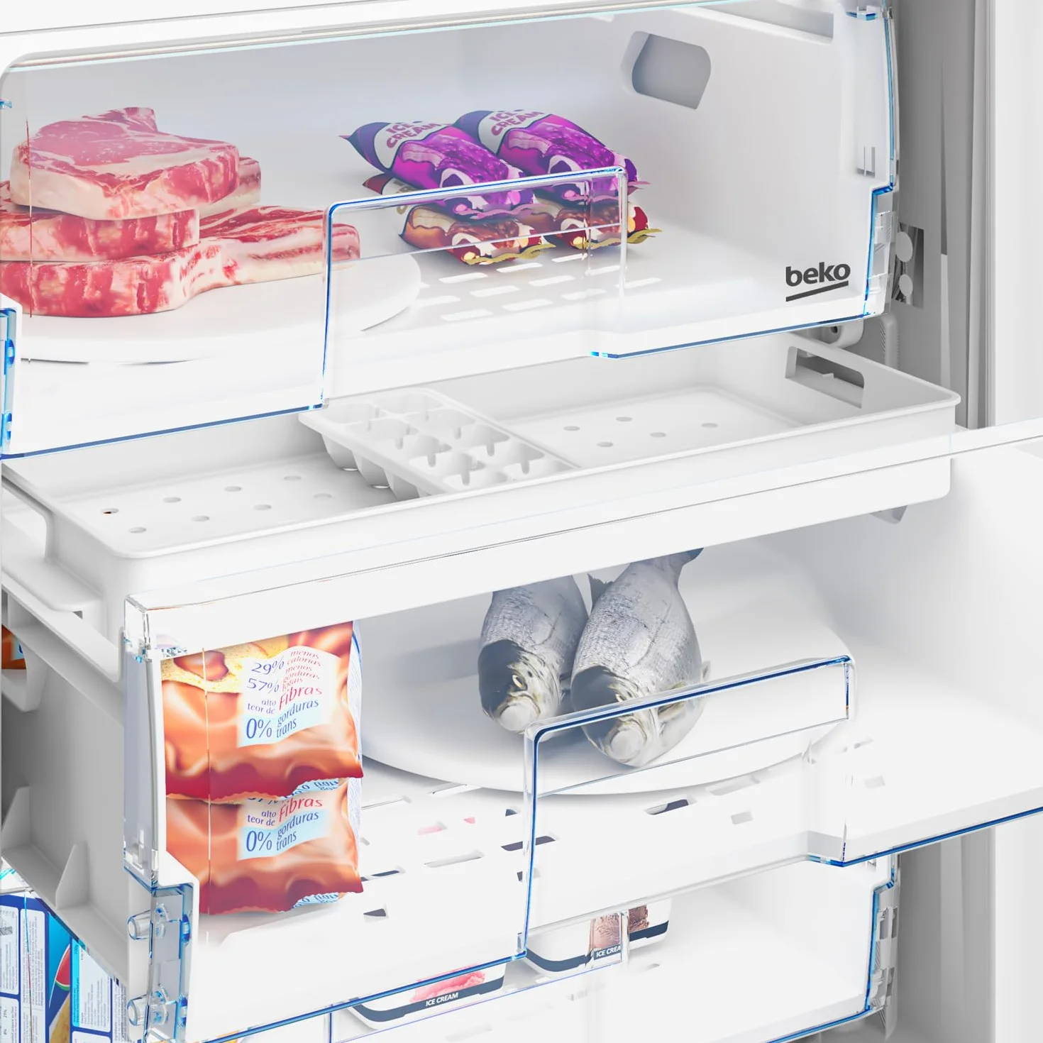 Congelador BEKO BU1204N Blanco 94 L