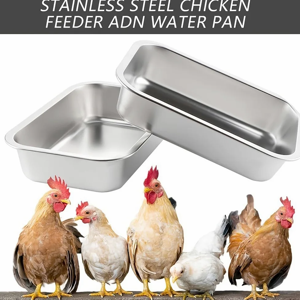 Alimentador de pollo de gran capacidad, equipo de riego de ganado de acero inoxidable para pollos, patos y cerdos, accesorios para gallineros