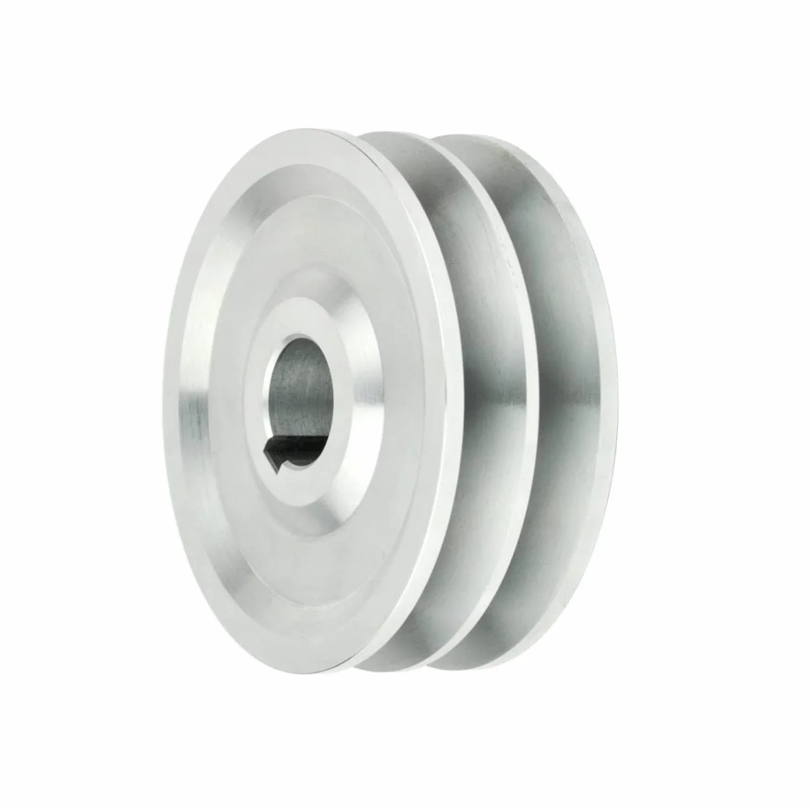 Polea trapezoidal 2 ranuras SPB 17 mm eje 30 mm 70 mm