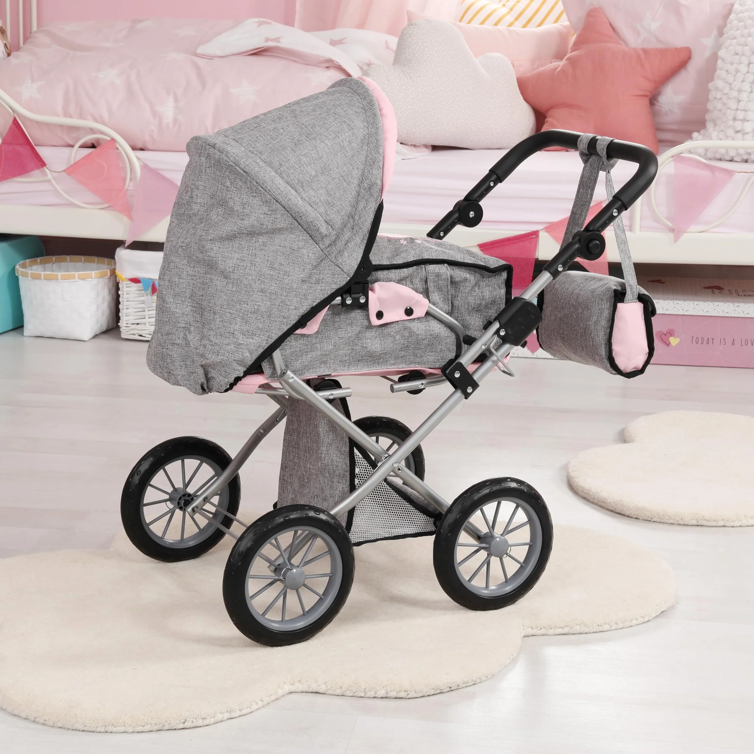 Bayer Design City Star Cochecito de muñecas Plegable Ajustable