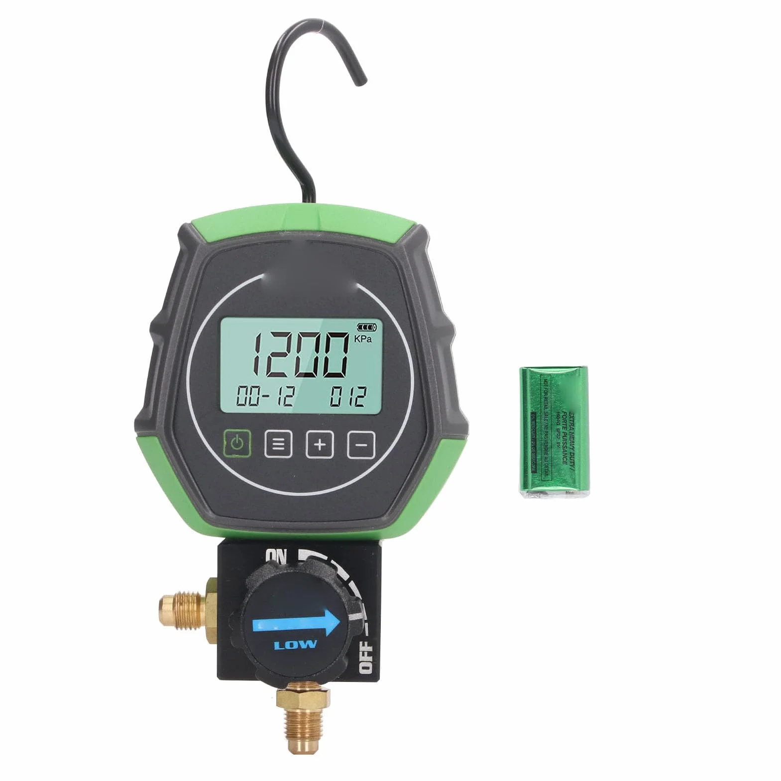 Medidor de Colector Digital Probador de Temperatura de Presión de Vacío Medidor de Colector de Aire Acondicionado Construido en 90 Refrigerantes Medidor de Colector Digital