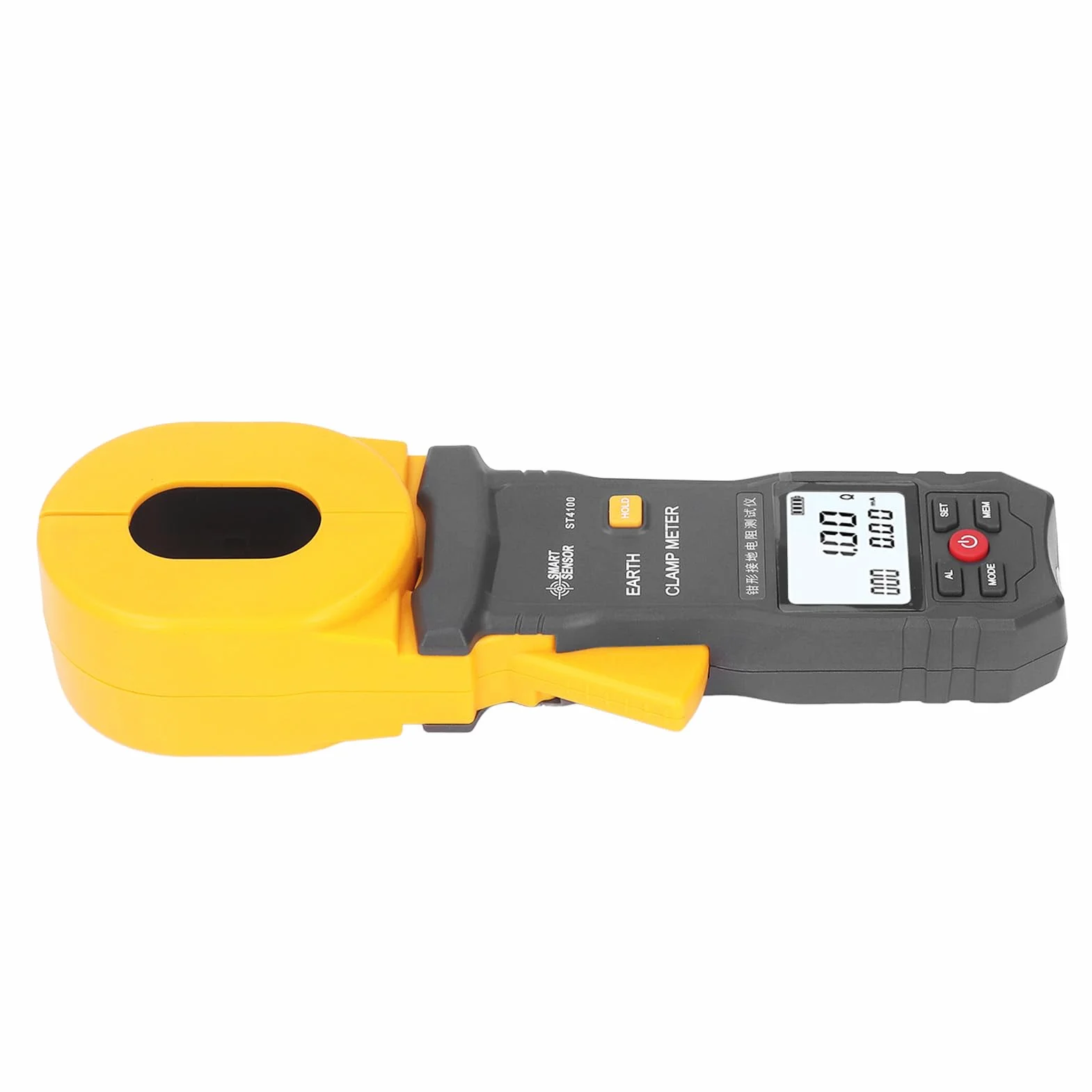 Medidor de Resistencia a Tierra con Abrazadera, Medidor de Resistencia a Tierra con Abrazadera Digital LCD para Pruebas de Tierra Precisas y Confiables
