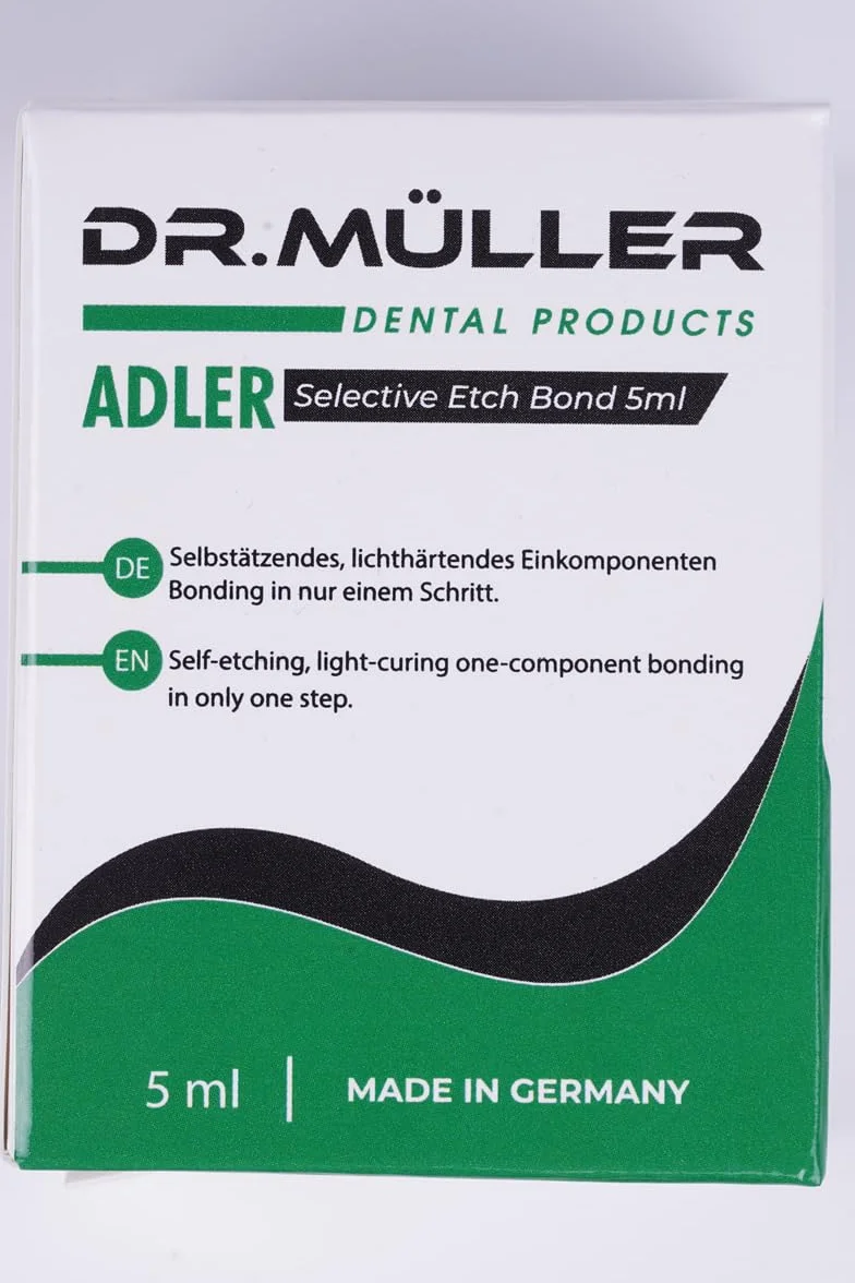 Dr. MÜLLER Adler Selective Etch Bond – Unión autocáustica monocomponente fotoendurecible sin TEGDMA para restauración de compuestos y cerámicos