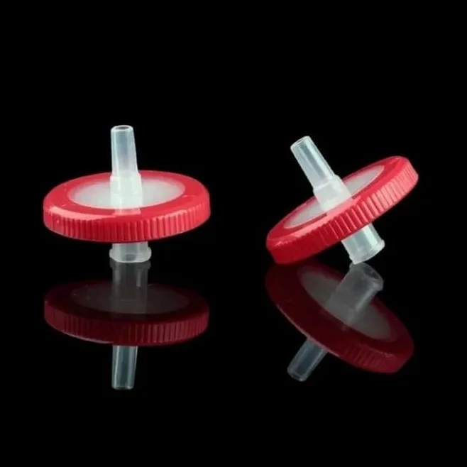 Filtro de jeringa de laboratorio, Filtro de jeringa aguja PTFE hidrofílico/hidrofóbico OD 33mm 0,22/0,45um Luer Lock 100 PK(Hydrophobic 0.22um)