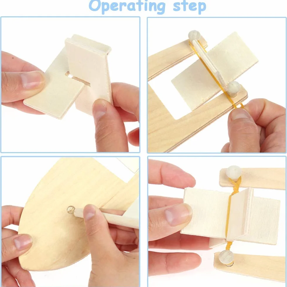 Velero de Madera para Niños 8 piezas Mini Veleros Modelos Bricolaje Acuático