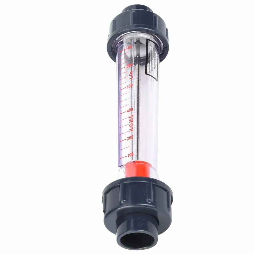 Medidor de flujo LZS-20 (D) 100-1000L/H, tubo de plástico, boca plana 25 mm/1 pulg.