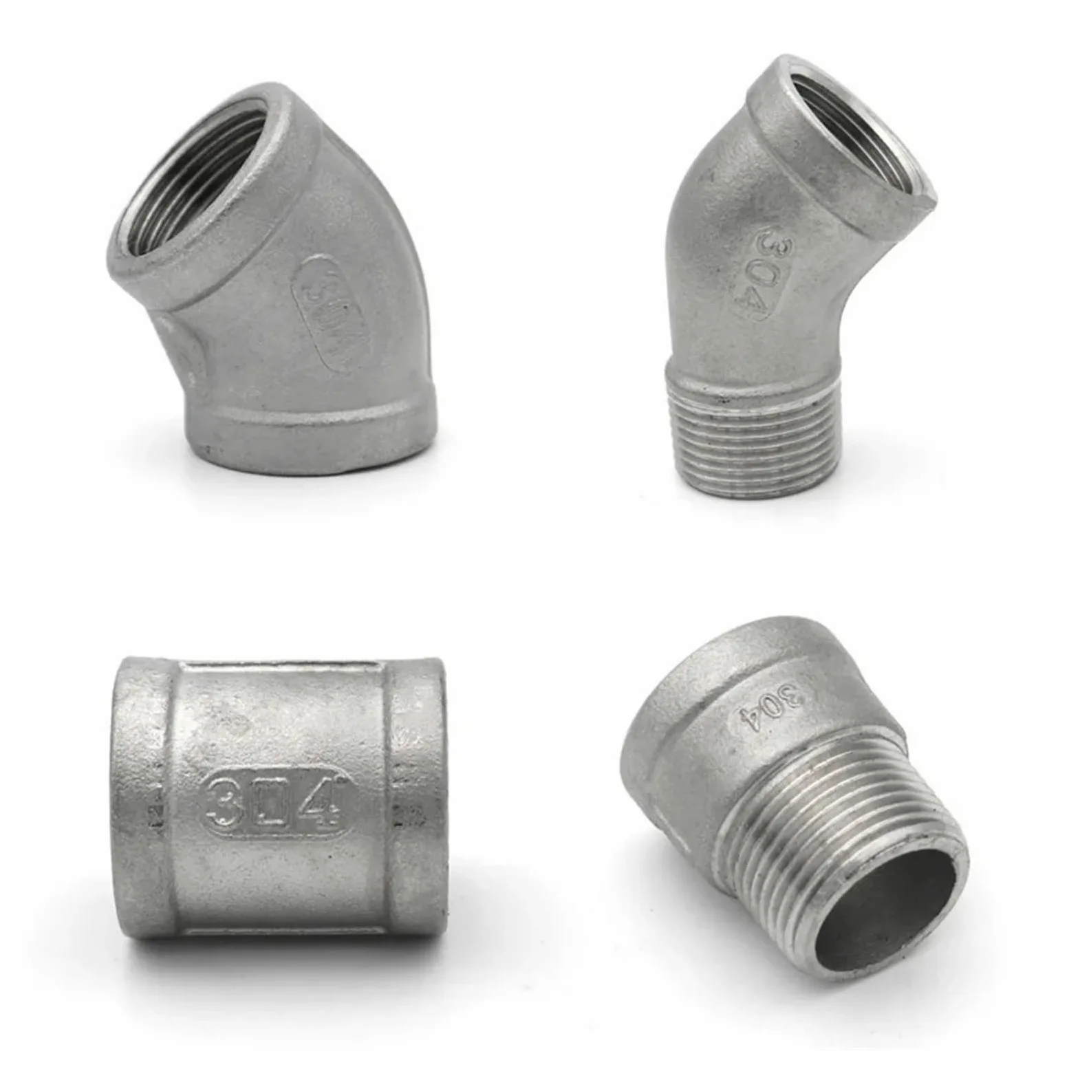 1 Uds. Accesorios de tubería de acero inoxidable 304 1/4 "3/8" 1/2 "3/4" 1 "BSP hembra + macho roscado tres vías codo de 4 vías tipo T(Internal Y-3-Way,1-1/2")