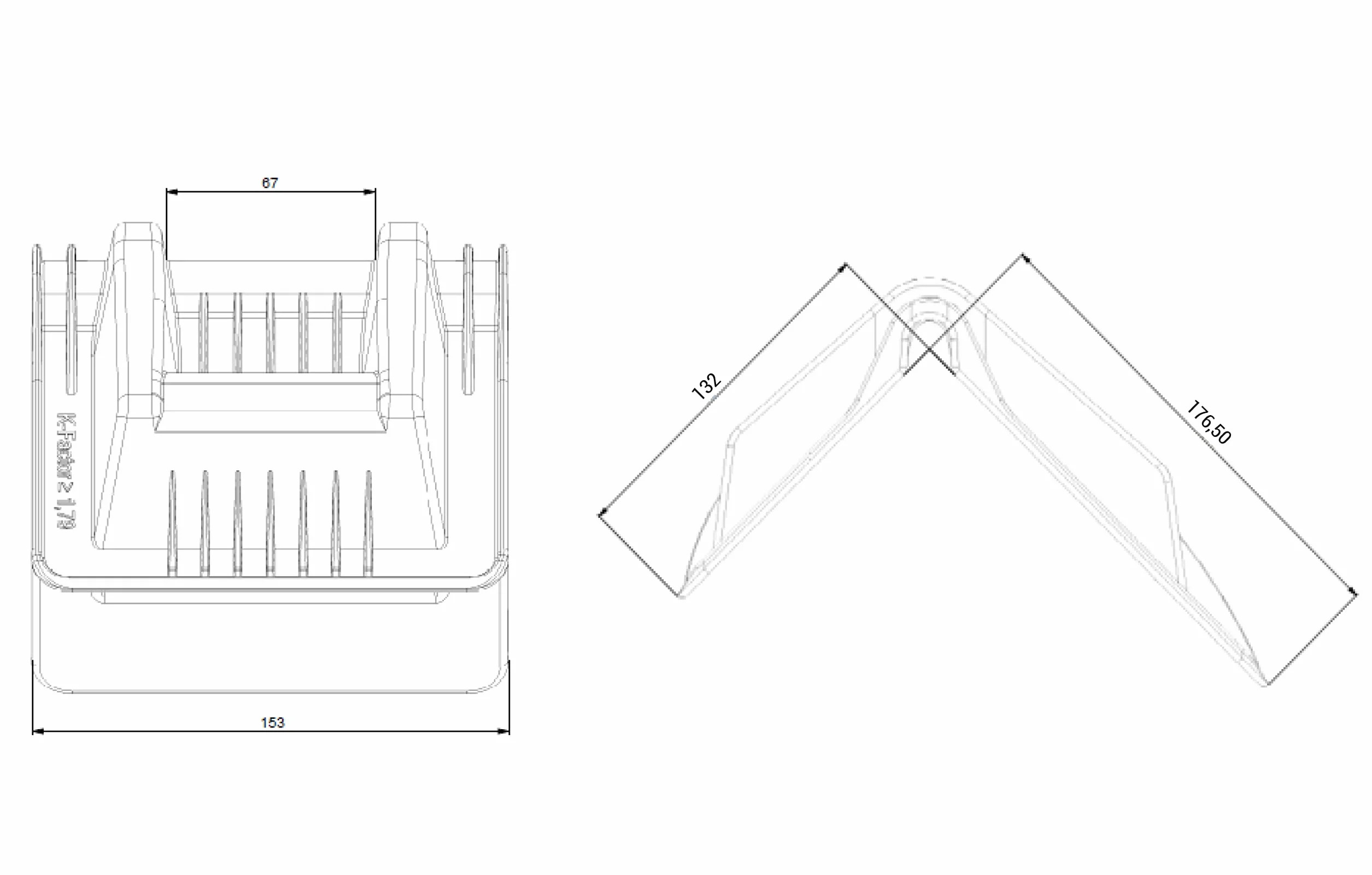 Pack 24 Un. Protectores de Bordes Esquinas para Correas de Amarre, Bloqueo de ángulos de protección de Bordes para Camiones Ancho 67 mm.