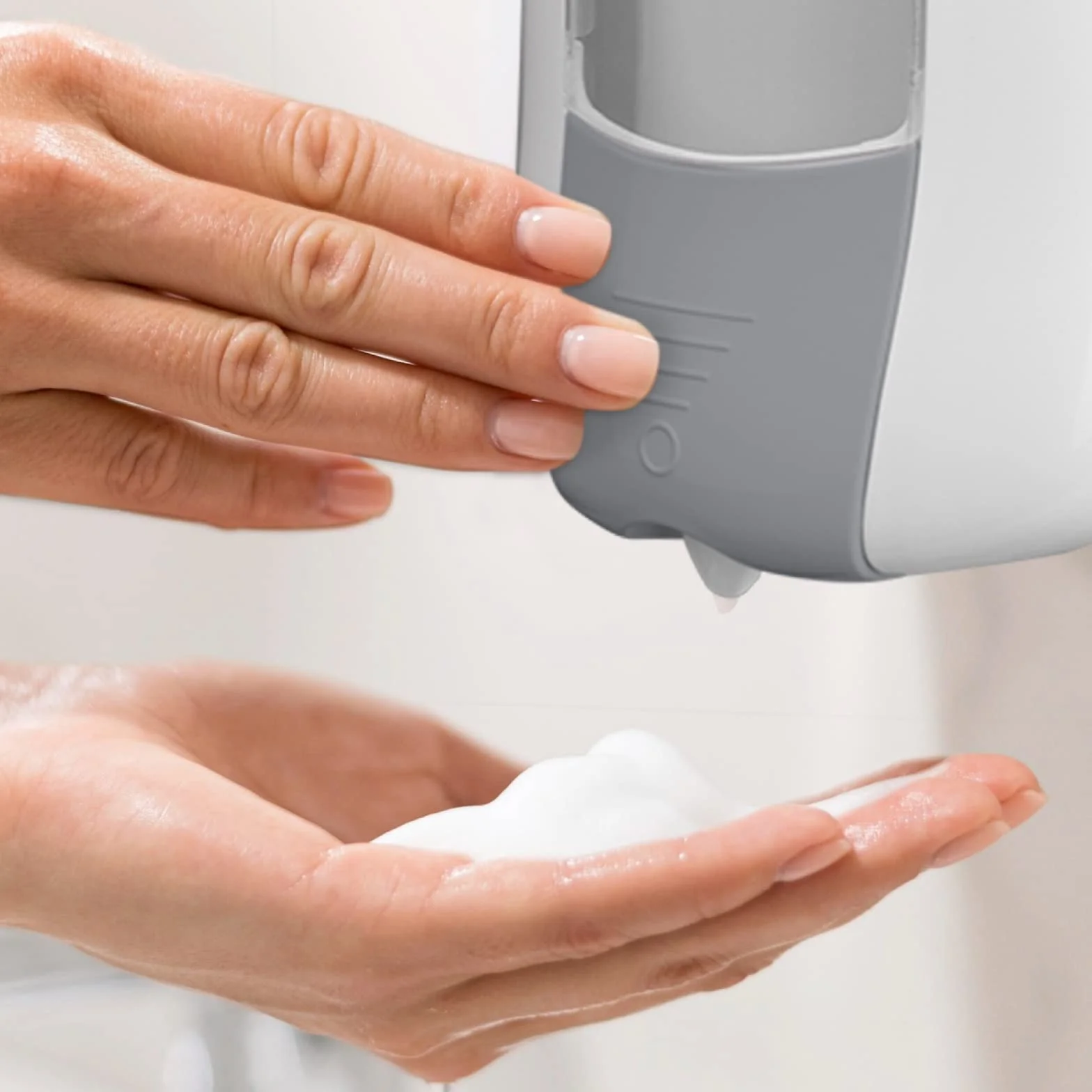 Jofel Aitana AC73000 Dispensador Jabón Pared 1L Recargable ABS Anticorrosión Antigoteo Blanco