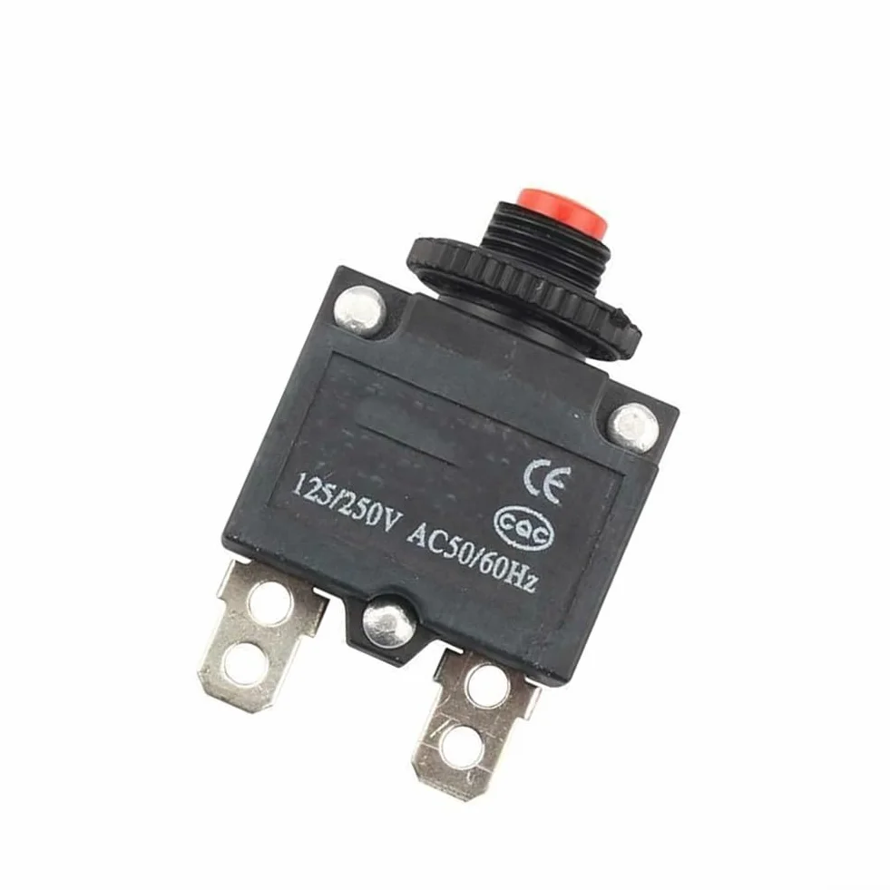 Fusible térmico de sobrecarga de 10 A, fusible de botón de reinicio de 250 V CA para equipos industriales, compatible con HT-01-A WP-01, paquete de 10