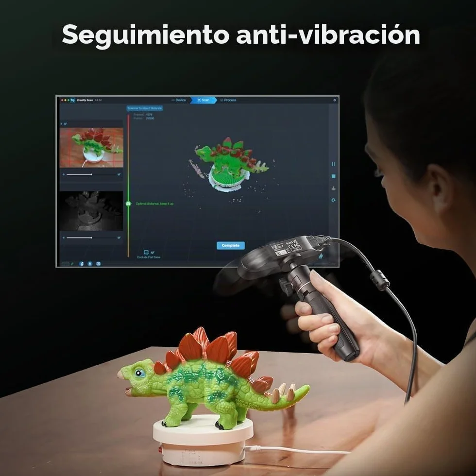 Creality Ferret SE Escáner 3D CR-Scan para impresión 3D Upgrade Handscanner 30 FPS Velocidad de escaneo 0.1 mm Precisión ASIC Chipset Dual Mode Full Color para PC Win 10/11