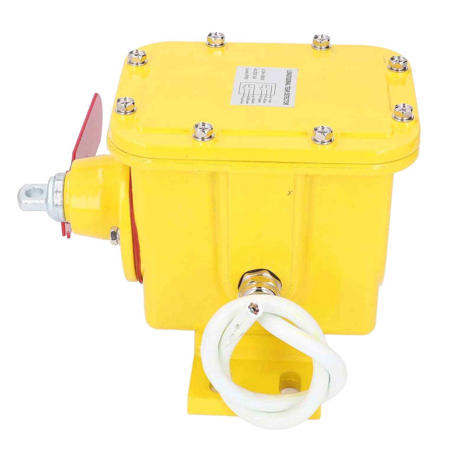 Ejoyous Interruptor de Cable de Tracción Interruptor de Cable de Tracción de Aleación de Aluminio 24 a 380 V Restablecimiento Manual IP65 2 Microinterruptores de 20 Mm para Parada de Emergencia de