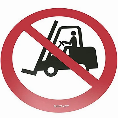 Cartel de suelo prohibido para vehículos de pasillos | VPA 1 pieza