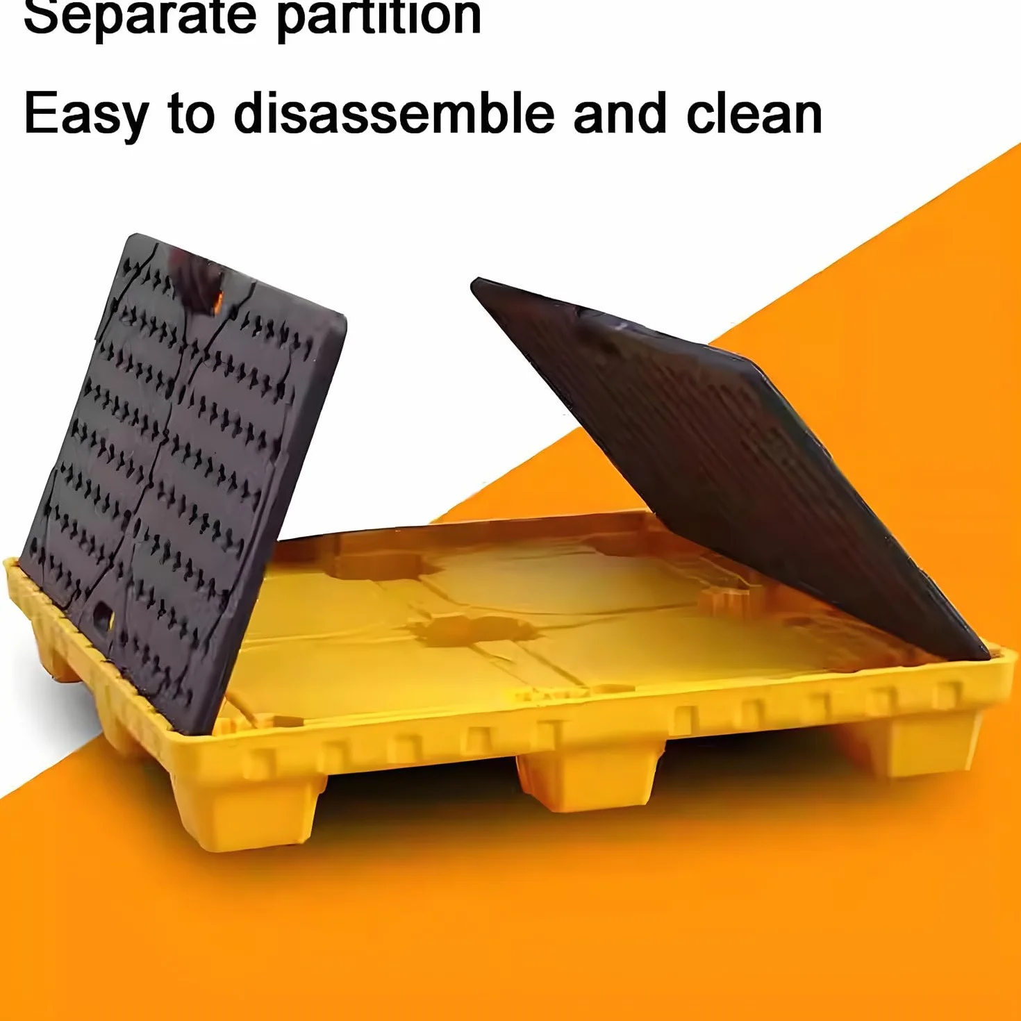 Palet Modular Antiderrames - Plataforma Plástico A Prueba De Fugas para El Almacenamiento Seguro Productos Químicos - Bandeja Desmontable De Polietileno A Prueba Fugas 66x66x15cm