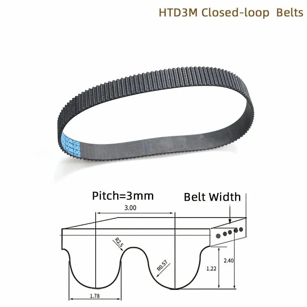 Correas HTD 339-3m 18mm 113 dientes Correa Síncrona HTD 3M 339 3 Piezas