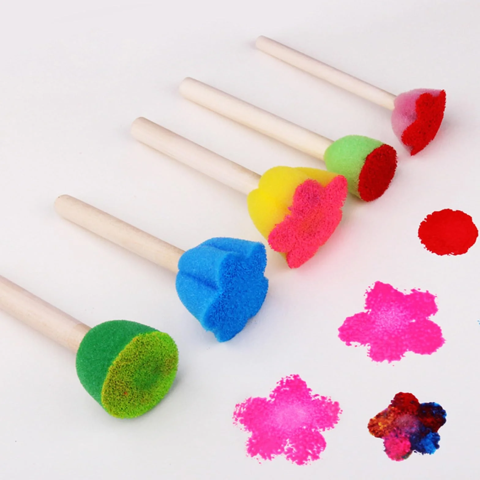Set de 30 Kit Pintura Niños, Pincel, Esponja para Pintar, Herramientas de Pintura Manual DIY