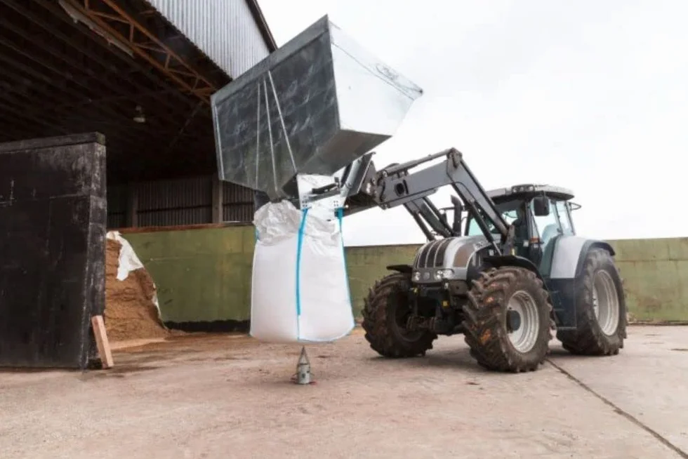Kerbl 29428 BigBag Salida, vaciado controlable, reutilizable, metal galvanizado