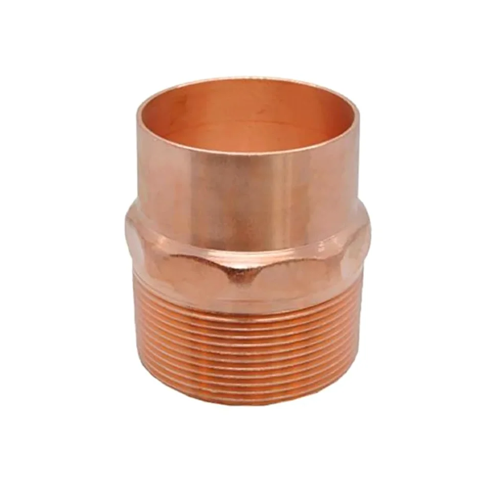 1/4" 3/8" 1/2" 3/4" 1" -4" Male to Solder Cup Connector Copper End Feed Coupling Plumbing Fitting Coupler for Air Condition(ID 28mm to 1 Inch) Barb Fittings