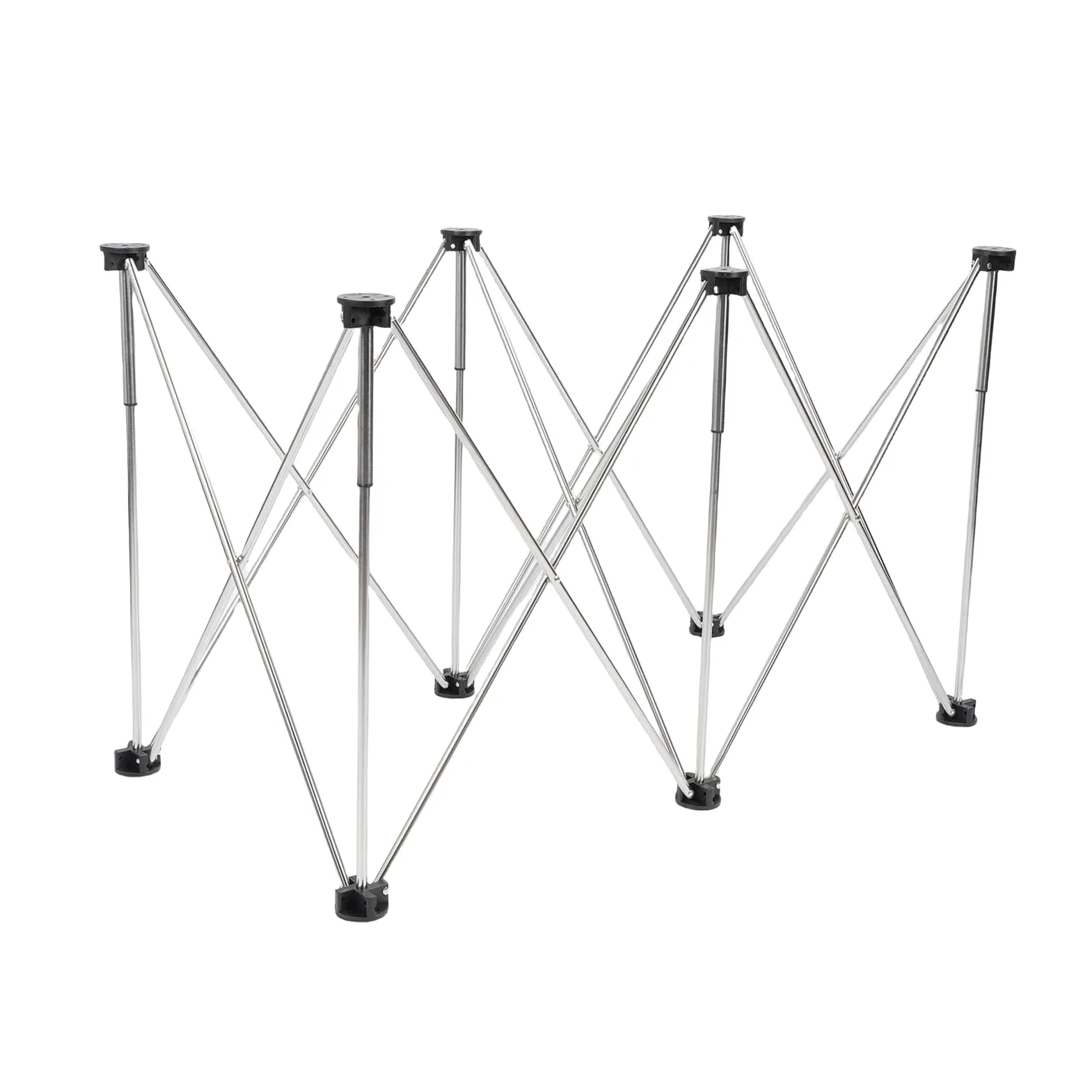 FTVOGUE Pata de Banco de Trabajo Portátil Pata de Soporte de Trabajo Plegable de Acero Inoxidable Capacidad de 600 Kg Diseño Telescópico de 6 Patas Configuración Rápida con Bolsa de Almacenamiento