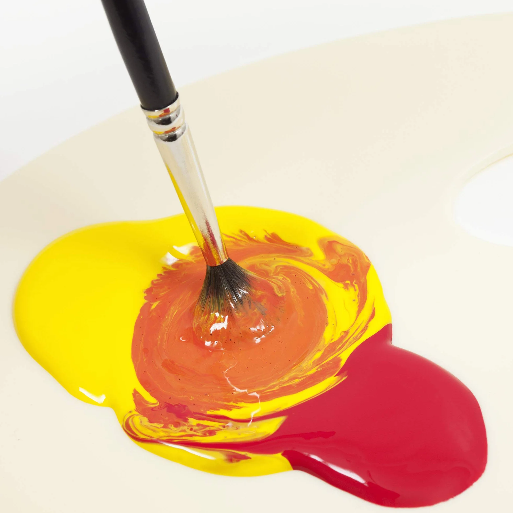 Lefranc Bourgeois Pincel para Pintura Niños Pelo de Pony Madera FSC Acuarela Témperas Gouache Tinta Acrílico Tamaño Nº4