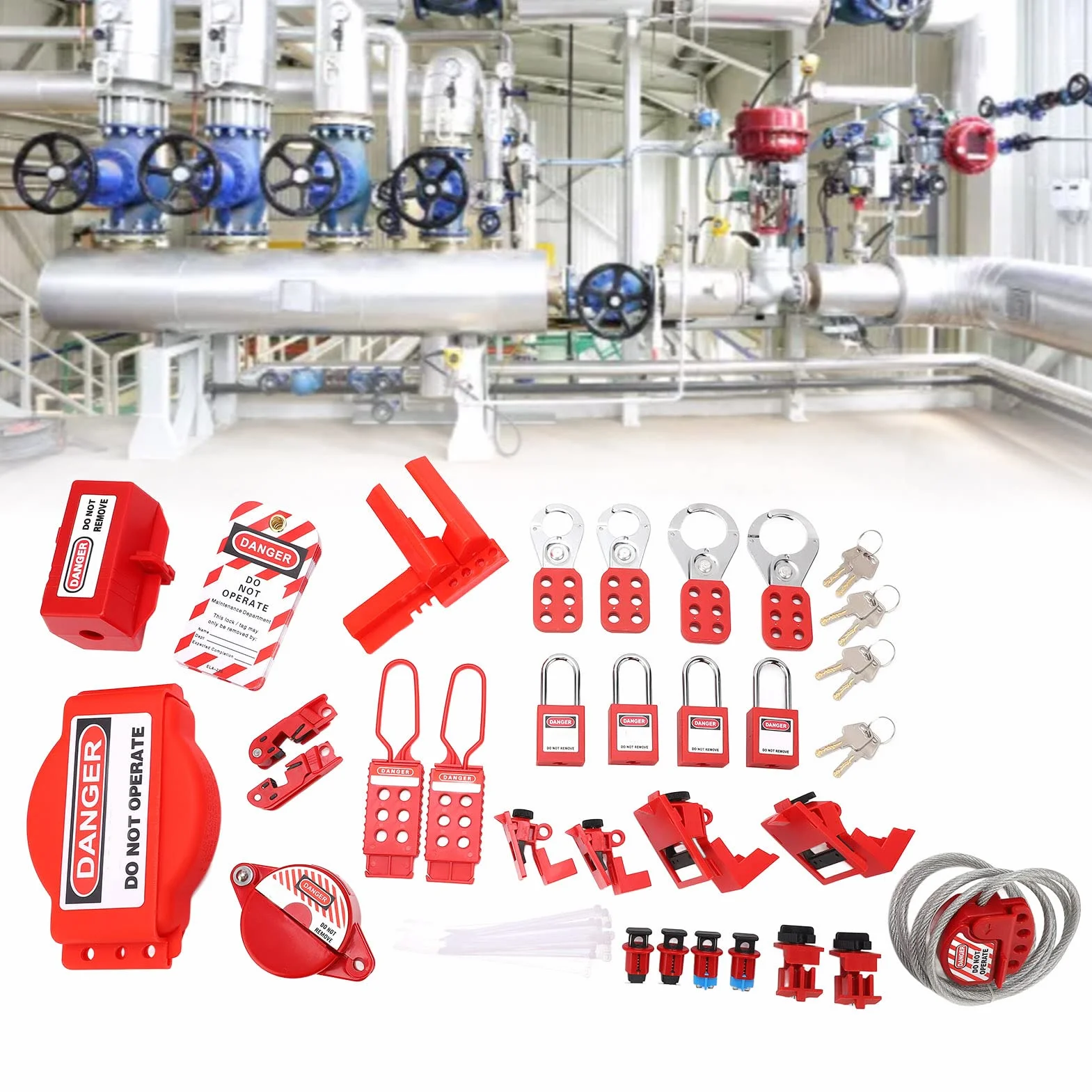 Lockout Tagout Station Kit High Temperature Lockout Tagout Kit Electrical kit de bloqueo eléctrico Stable Per candado electrico formance Lockout Tagout , with Tool Box Kits Kits
